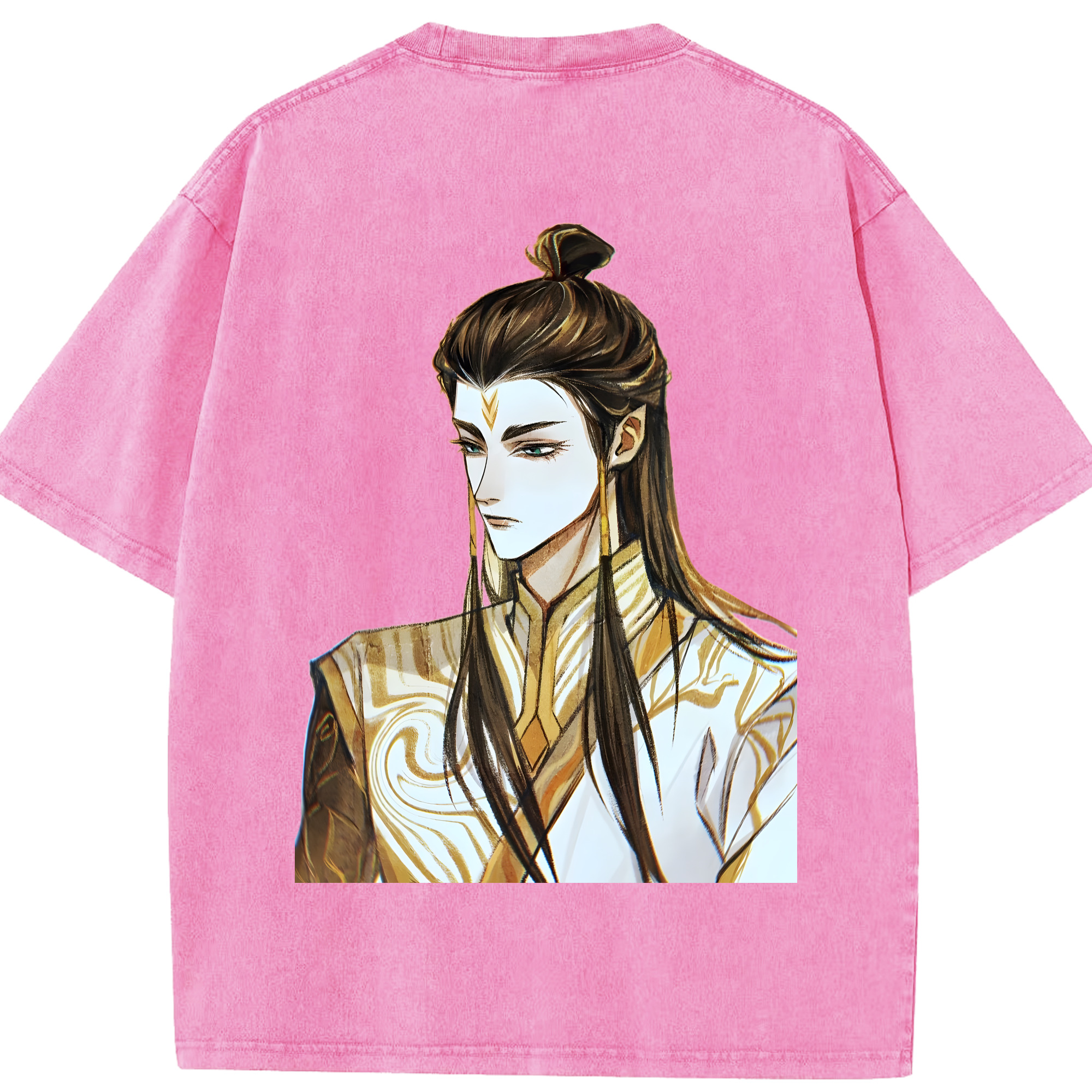 （画像用） Ne Zha 2 ナタ 魔童の大暴れ 綿100% ヴィンテージ風 半袖Tシャツ（背面プリント）